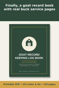 Goat Record Keeping Log Book – printable PDF preview 1