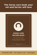 Horse Care Record Book – printable PDF preview 1
