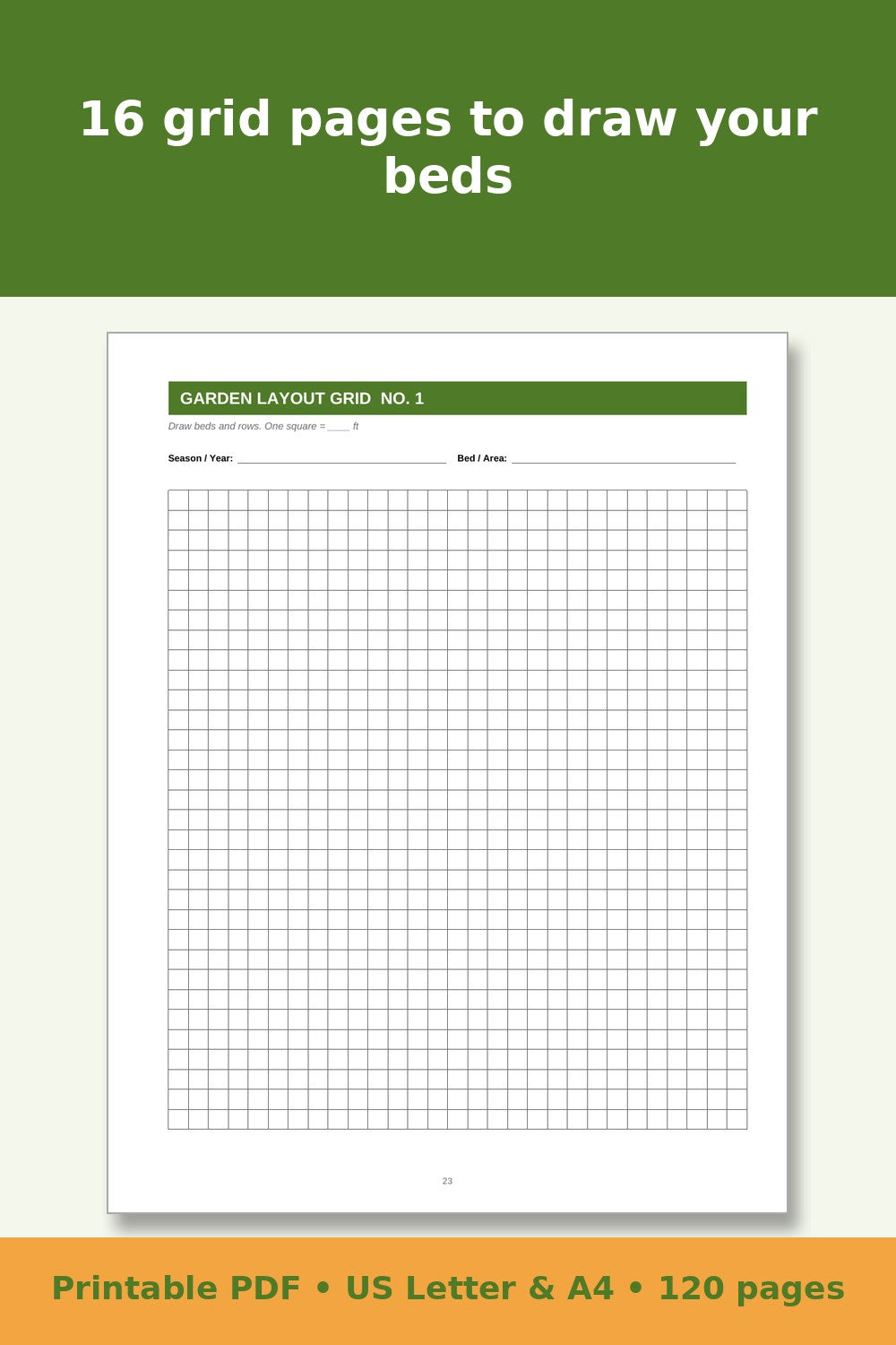Vegetable Garden Planner and Seed Log – printable PDF preview 5