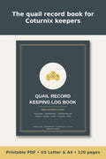 Quail Record Keeping Log Book – printable PDF preview 1