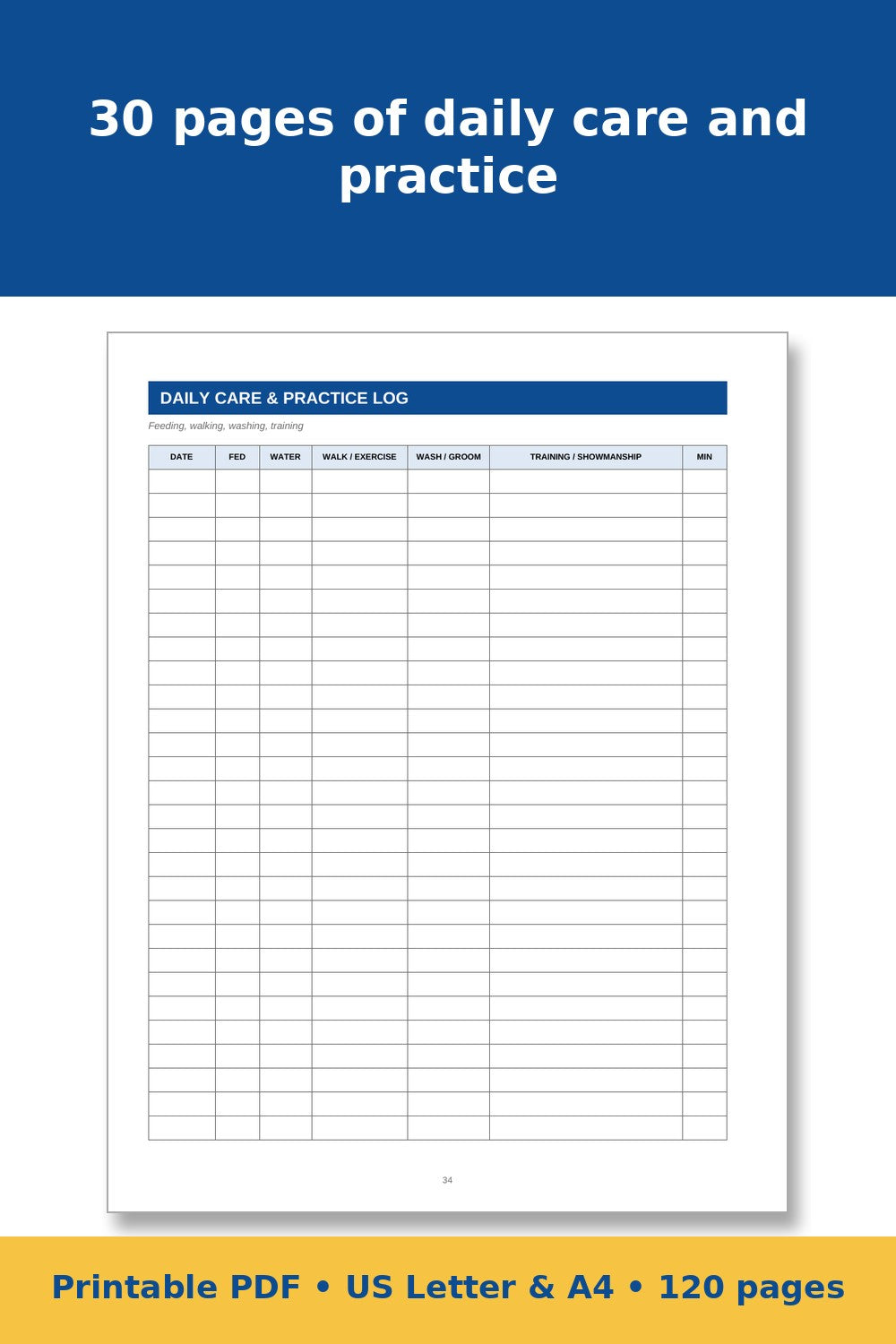Livestock Show Project Record Book – printable PDF preview 4