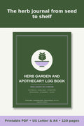 Herb Garden and Apothecary Log Book – printable PDF preview 1