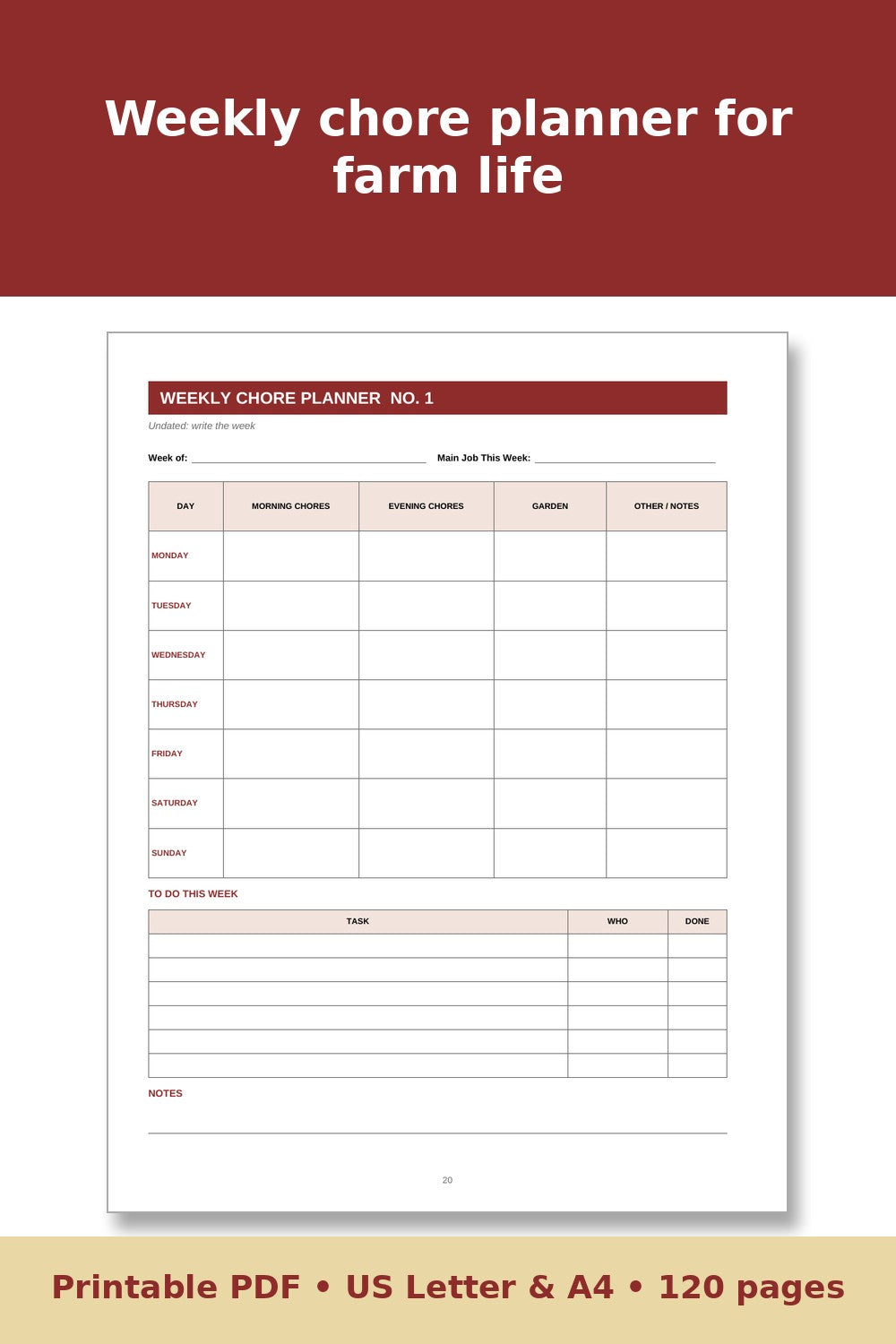 Homestead Planner and Record Book – printable PDF preview 4