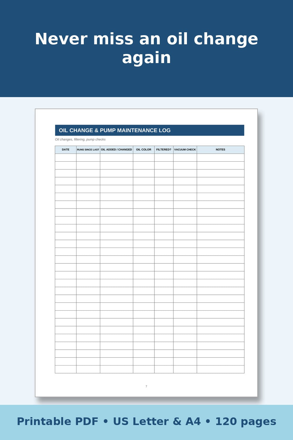 Freeze Drying Log Book – printable PDF preview 5