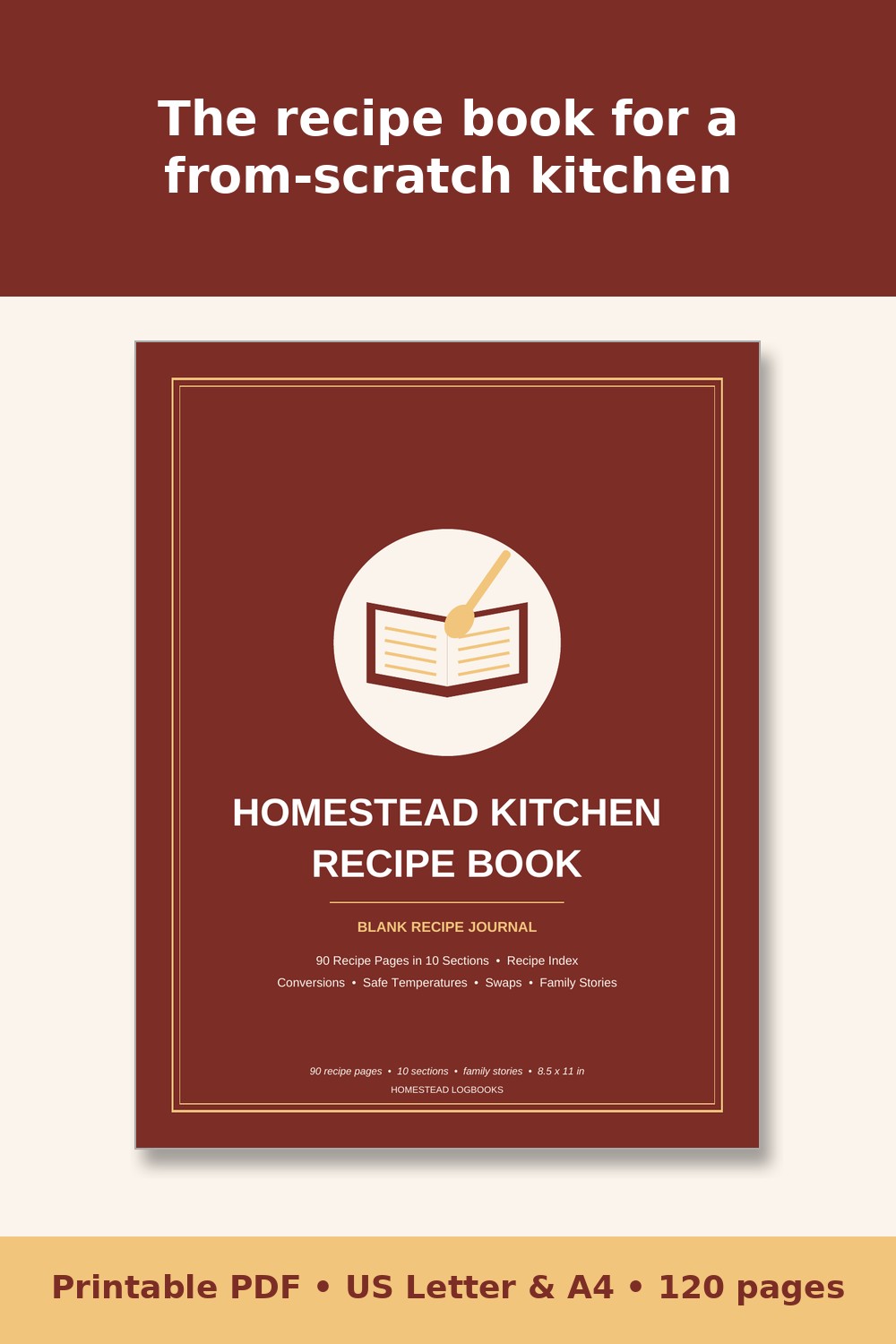 Homestead Kitchen Recipe Book – printable PDF preview 1