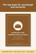 Sourdough and Fermentation Log Book – printable PDF preview 1