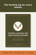 Hunting Log Book and Game Harvest Record – printable PDF preview 1