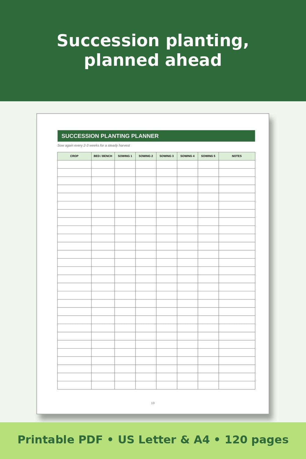 Greenhouse Log Book and Planner – printable PDF preview 5