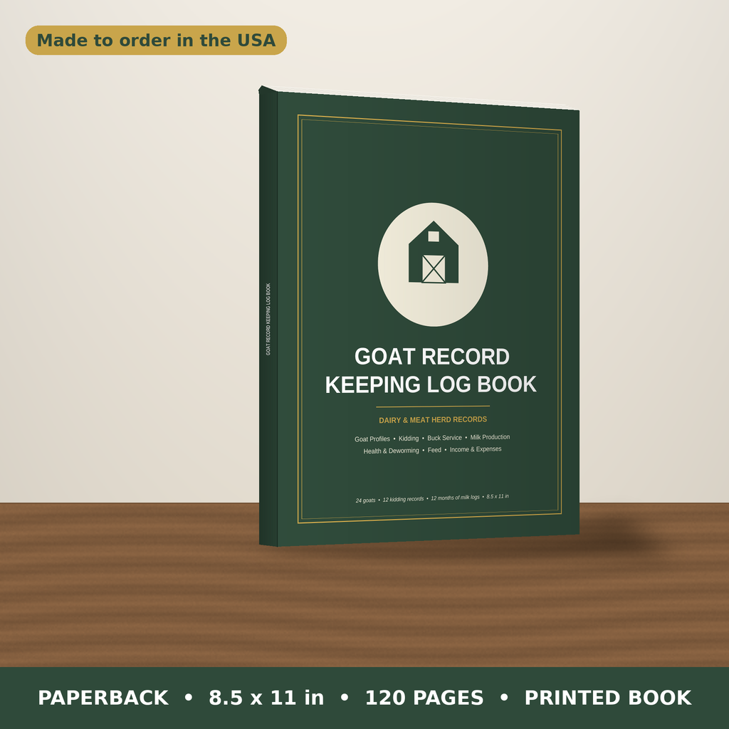 Goat Record Keeping Log Book – paperback