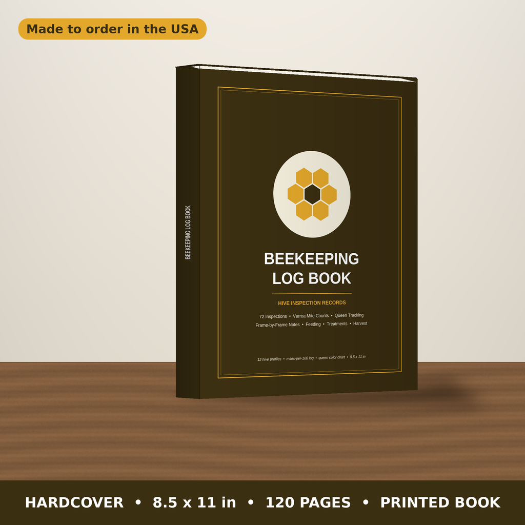 Beekeeping Log Book – hardcover
