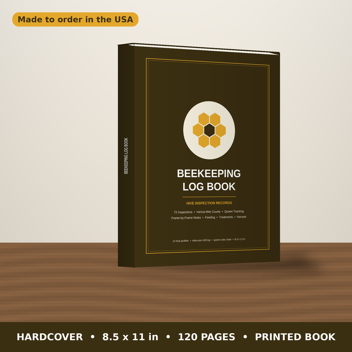 Beekeeping Log Book – hardcover
