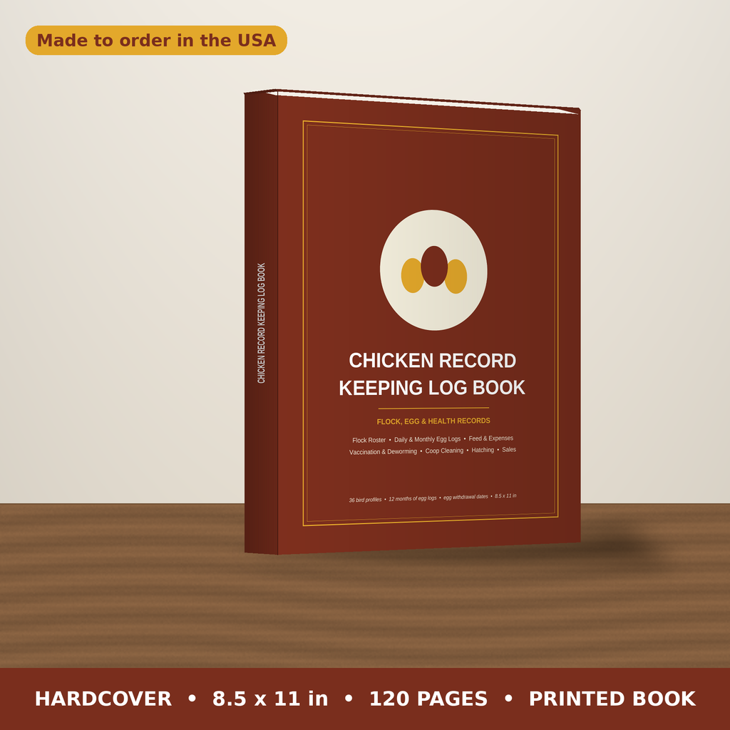 Chicken Record Keeping Log Book – hardcover