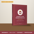 Canning and Food Preservation Log Book – paperback