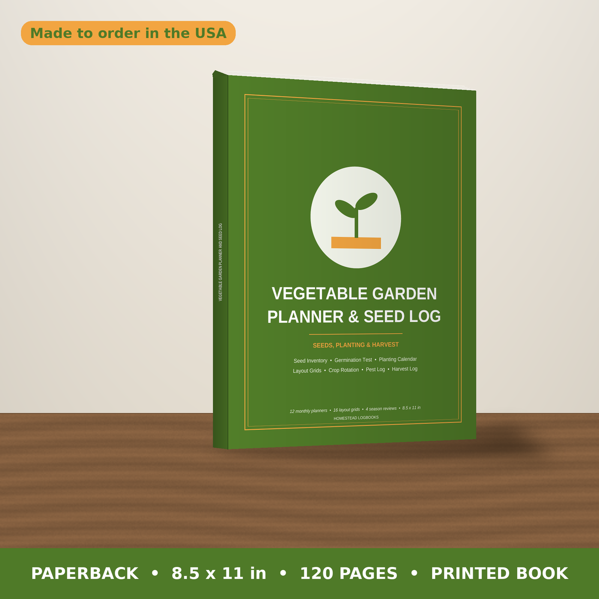 Vegetable Garden Planner and Seed Log – paperback