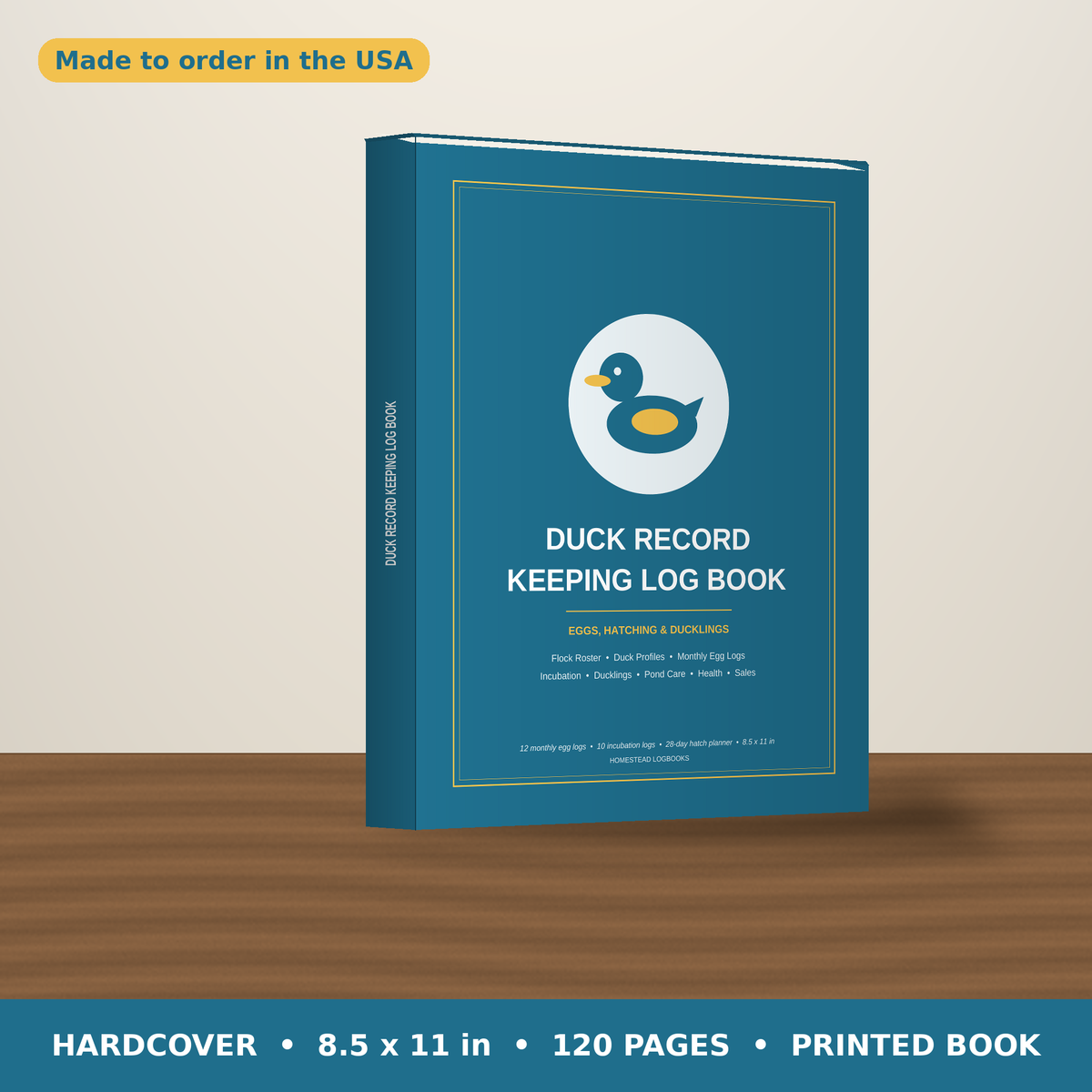 Duck Record Keeping Log Book – hardcover