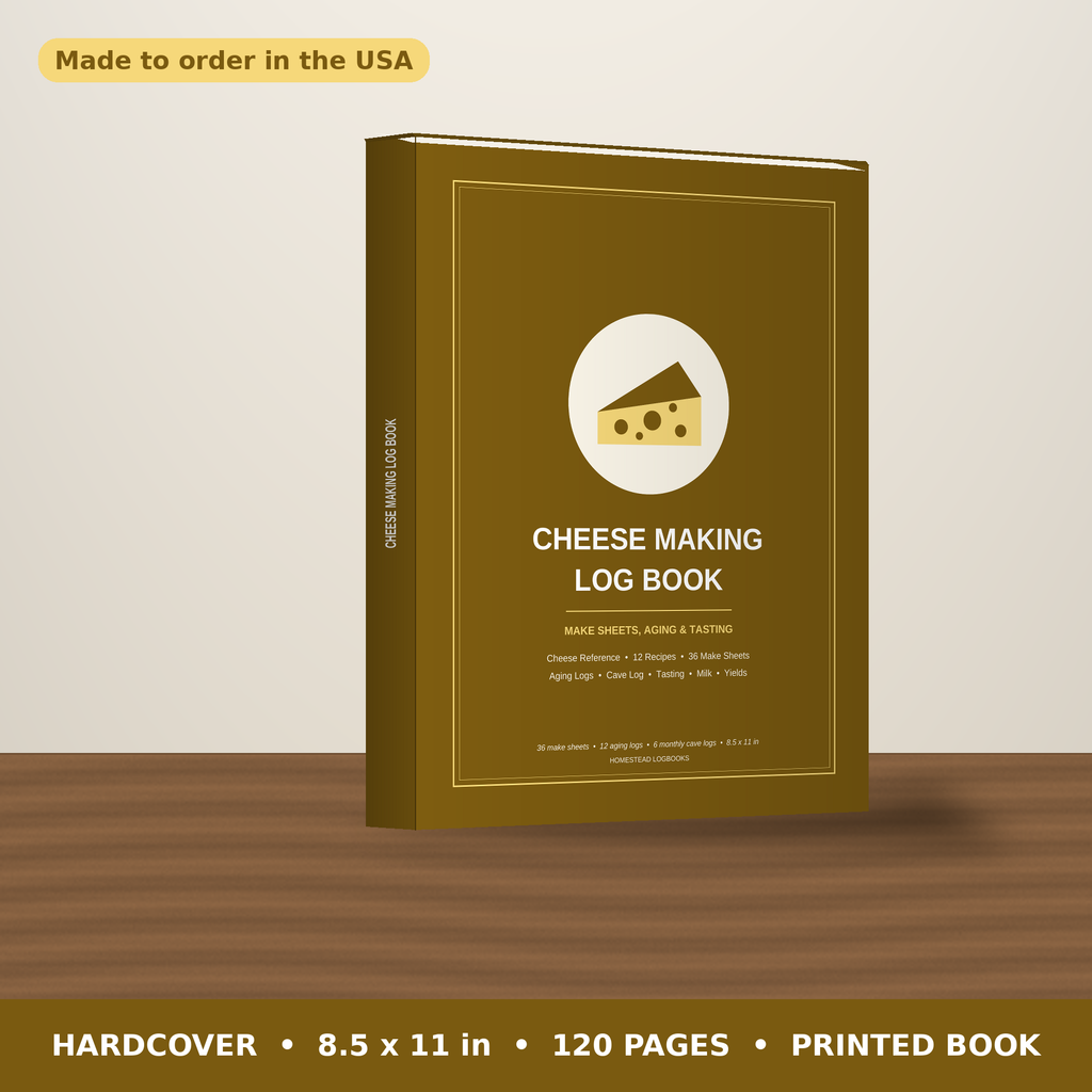 Cheese Making Log Book – hardcover