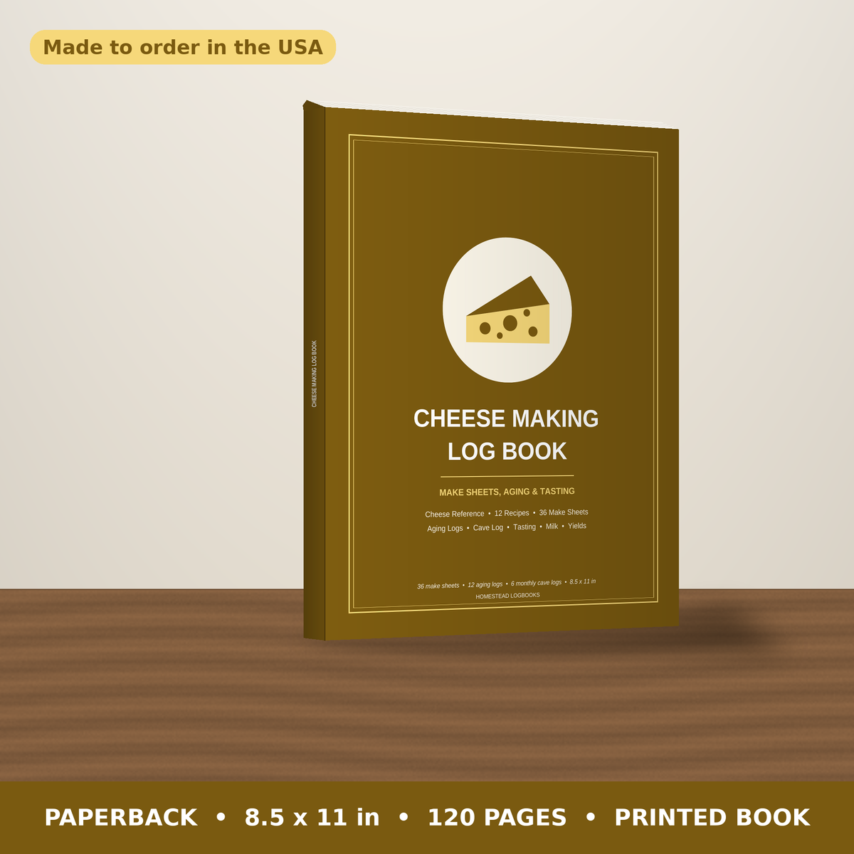 Cheese Making Log Book – paperback