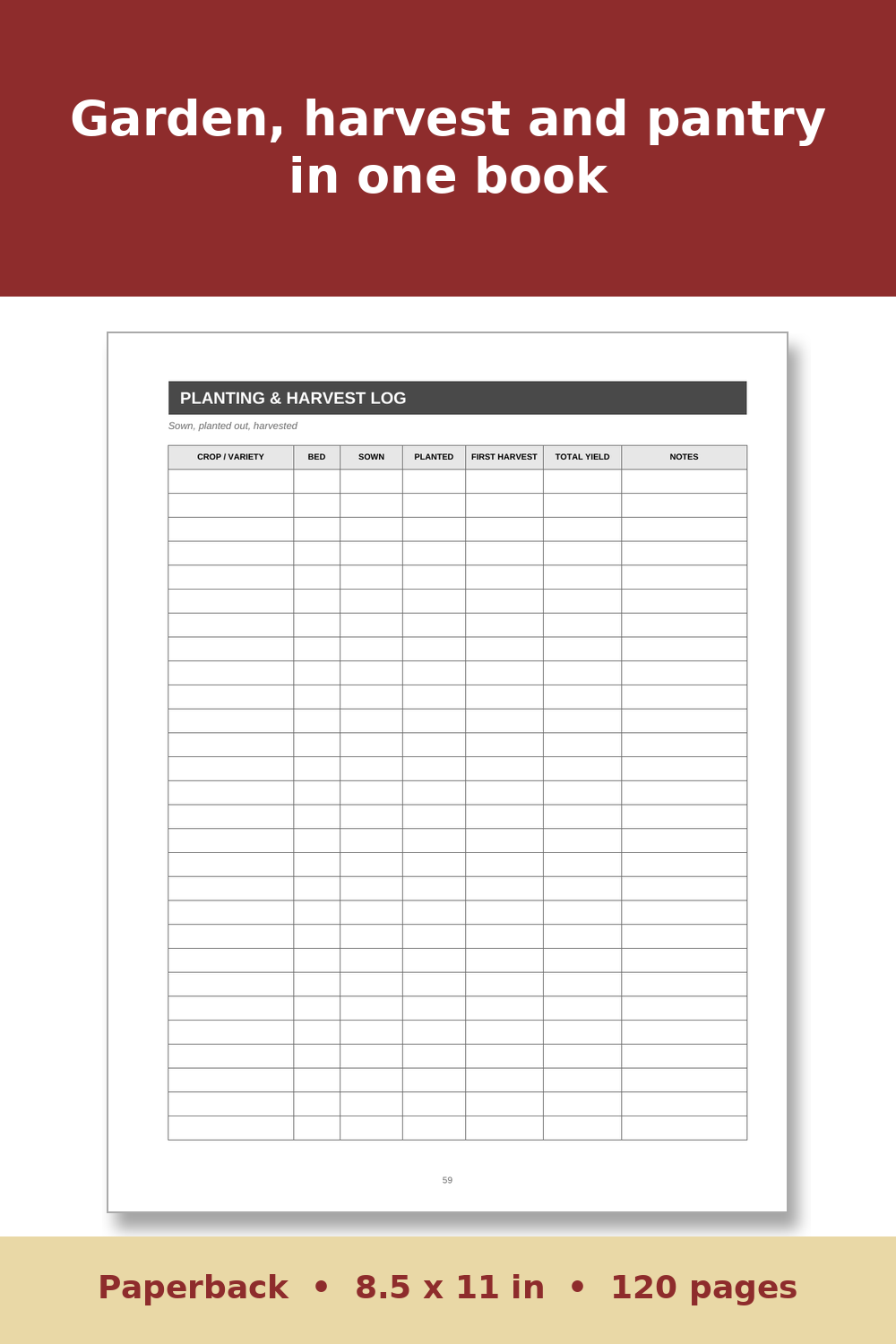 Homestead Planner and Record Book – inside page