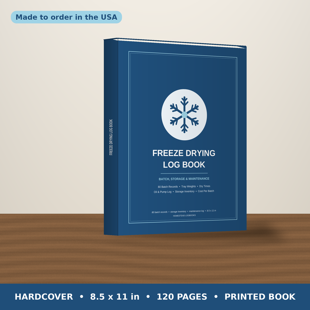 Freeze Drying Log Book – hardcover