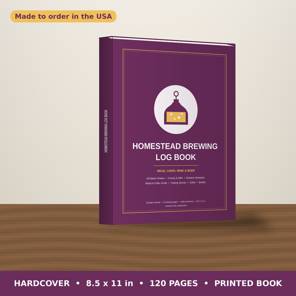 Homestead Brewing Log Book – hardcover