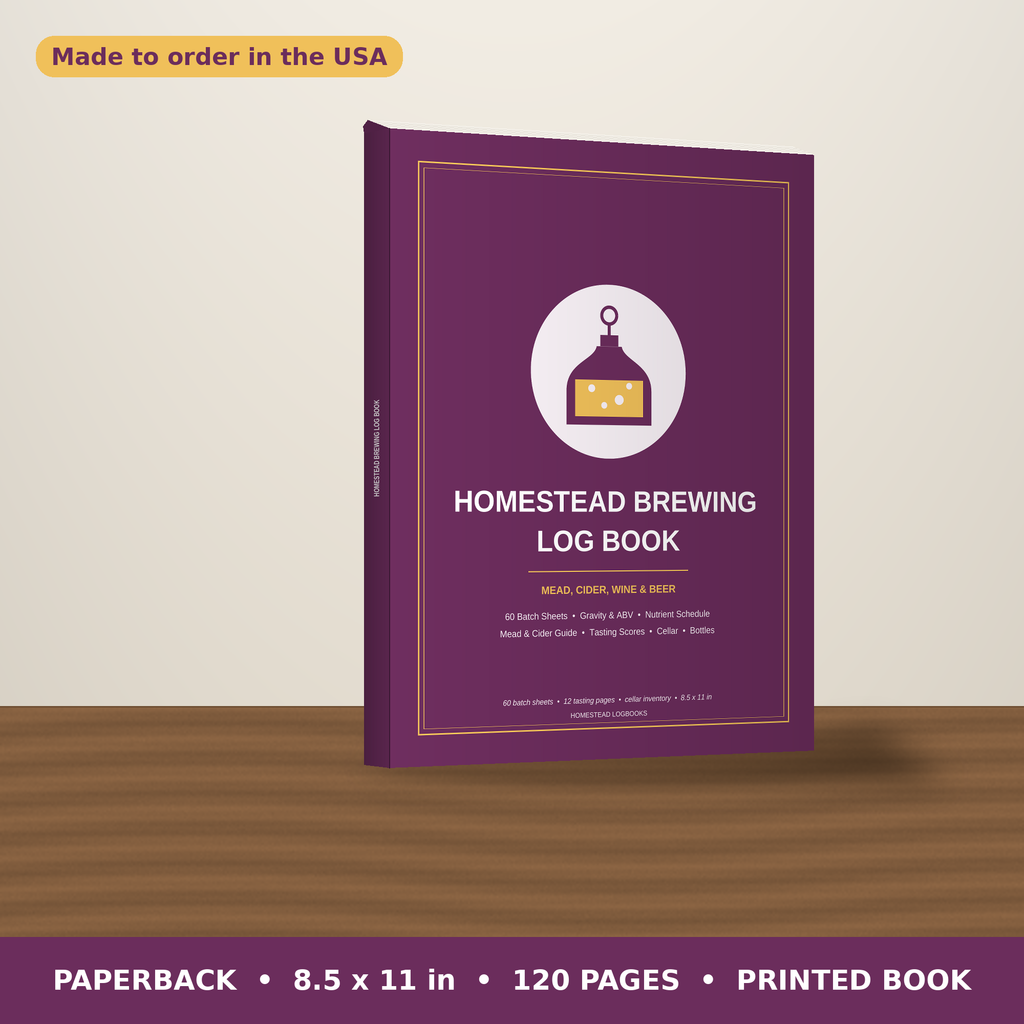 Homestead Brewing Log Book – paperback