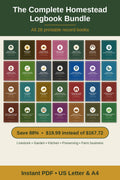 Homestead Logbooks Complete Bundle - all 28 printable logbooks